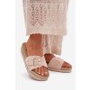 Dámské papuče Na Platformě Se Zlatou Sponou Béžové Selira (Veľkosť 36)