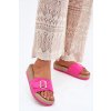 Dámské papuče Na Platformě Se Zlatou Sponou Fuchsie Selira (Veľkosť 36)