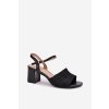 Dámské Sandály Na Podpatku Černé Sarena (Veľkosť 36)