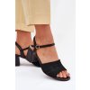 Dámské Sandály Na Podpatku Černé Sarena (Veľkosť 36)
