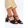 Dámské Sandály Na Podpatku Černé Sarena (Veľkosť 36)