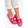 Dámské papuče S Mašlí A Zlatou Broží Fuchsie Lynara (Veľkosť 36)