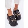Dámské papuče Na Masivní Platformě S Dekoracemi Černé Vivira (Veľkosť 36.5)