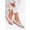 Materiálové Dámske baletky béžove zelira / ZA45P BEIGE (Veľkosť 37)