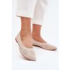 Materiálové Dámske baletky béžove zelira / ZA45P BEIGE (Veľkosť 37)