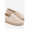Pánské espadrilky z z eko semišue béžové Nessar (Veľkosť 41)