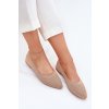Síťové Materiálové Baleríny Dámské Tmavě Béžové Sarina (Veľkosť 36)