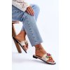 Papuče s ozdobnými korálky s.barski kv-2775-47 nude / KV-2775-47 BEIGE (Veľkosť 36)