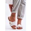 Dámske materiálové Sandále biele aversa / W-112 WHITE (Veľkosť 36)