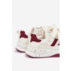Detské tenisky na platforme bežovo-červené grellio / M2230R BEIGE/RED (Veľkosť 30)