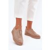 Dámské Polobotky Na Platformě Z z eko semišue Tmavě Béžové Aviara (Veľkosť 39)