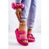 Gumové papuče se sponou fuchsie Corina (Veľkosť 36)