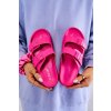 Gumové papuče se sponou fuchsie Corina (Veľkosť 36)