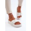 Dámske Penové žabky na platforme s sponou big star nn274a661 biele / (Veľkosť 36)