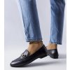 Čierne mokasíny s prackou Philip V7-P2479-1 BLACK 38 - GM (Veľkosť 39)