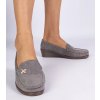 Sivé dámske mokasíny na platforme z ekosemišu Sarimi QQ-13 GREY 38 - GM (Veľkosť 38)