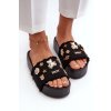 Dámske žabky na platforme s prackami čierne / BG172 BLACK (Veľkosť 39)
