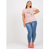 Dámske plus size svetlo-ružová RV-TS-0237.84P (Farba Tmavá-khaki, Veľkosť ONE SIZE)