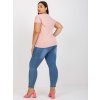 Dámske plus size svetlo-ružová RV-TS-0237.84P (Farba Tmavá-khaki, Veľkosť ONE SIZE)