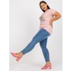 Dámske plus size svetlo-ružová RV-TS-0237.84P (Farba Tmavá-khaki, Veľkosť ONE SIZE)