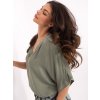 Dámska blúzka over size khaki TW-BZ-BI-3228.75 (Farba Khaki, Veľkosť S)