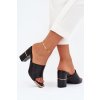 Elegantní dámské sandály na podpatku černé Raiza (Veľkosť 36)