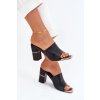 Elegantní dámské sandály na podpatku černé Raiza (Veľkosť 36)