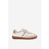 Nízké kožené sneakersy dámské bílo-zlaté Ismina (Veľkosť 36)