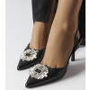 Čierne ihlice so zirkónmi Moïse M543 BLACK (Veľkosť 39)