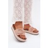 Dámské sandály na platformě s ozdobou růžové Daphira (Veľkosť 36)