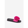 Dámské papuče zdobené květinami fuchsie Cellanen (Veľkosť 38)