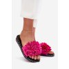 Dámské papuče zdobené květinami fuchsie Cellanen (Veľkosť 38)