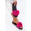 Dámské papuče zdobené květinami fuchsie Cellanen (Veľkosť 38)