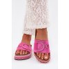 Dámské papuče na platformě s ozdobou fuchsie Daphira (Veľkosť 36)