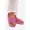 Dámské papuče na platformě s ozdobou fuchsie Daphira (Veľkosť 36)