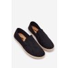 Espadrilky Pánské Tenisky Z z eko semišue Černé Lunaria (Veľkosť 40)