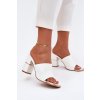 Elegantní Dámské papuče Na Podpatku Bílé Raiza (Veľkosť 36)