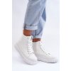 Ocieplané kožené tenisky na zips big star mm274624 biele / MM274624 BIAŁY (Veľkosť 36)