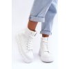 Ocieplané kožené tenisky na zips big star mm274624 biele / MM274624 BIAŁY (Veľkosť 36)