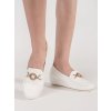 Biele dámske mokasíny na platforme Goodin kod CCC -1- GD-FL799W (Veľkosť 36)