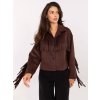 Dámska Bunda farba Hnedá kód IT-KR-96753.61 (Farba Hnedá, Veľkosť ONE SIZE)