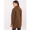 Dámsky kabát farba hnedá kód IT-PL-96775.19P : na temu obdobie Jeseň / zima (Farba Hnedá, Veľkosť ONE SIZE)