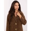 Dámsky kabát farba hnedá kód IT-PL-96775.19P : na temu obdobie Jeseň / zima (Farba Hnedá, Veľkosť ONE SIZE)