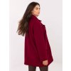 Dámsky kabát farba bordová kód IT-PL-A9582.86 : na temu obdobie Jeseň / zima (Farba Bordová, Veľkosť ONE SIZE)