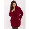 Dámsky kabát farba bordová kód IT-PL-A9582.86 : na temu obdobie Jeseň / zima (Farba Bordová, Veľkosť ONE SIZE)