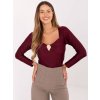 Dámska blúzka formálny štýl bordová IT-BZ-21629.82 (Farba Bordová, Veľkosť ONE SIZE)