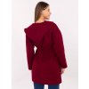 Dámsky kabát farba bordová kód IT-PL-A9587.00 : na temu obdobie Jeseň / zima (Farba Bordová, Veľkosť ONE SIZE)