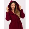 Dámsky kabát farba bordová kód IT-PL-A9587.00 : na temu obdobie Jeseň / zima (Farba Bordová, Veľkosť ONE SIZE)