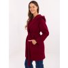 Dámsky kabát farba bordová kód IT-PL-A9587.00 : na temu obdobie Jeseň / zima (Farba Bordová, Veľkosť ONE SIZE)