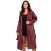 Dámsky kabát farba bordová kód IT-PL-A8393.81 : na temu obdobie Jeseň / zima (Farba Bordová, Veľkosť ONE SIZE)